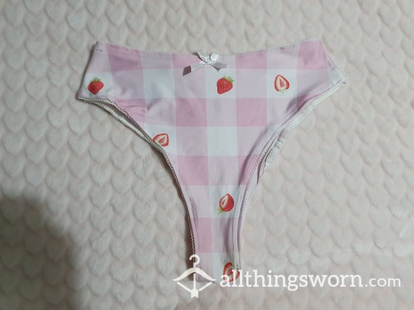 High Waisted Pink Picnic Pattern Panties