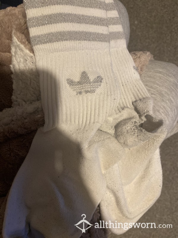 Holey Adidas Socks (grey)