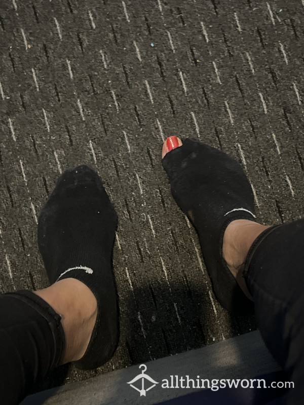 Holey Black Nike Socks