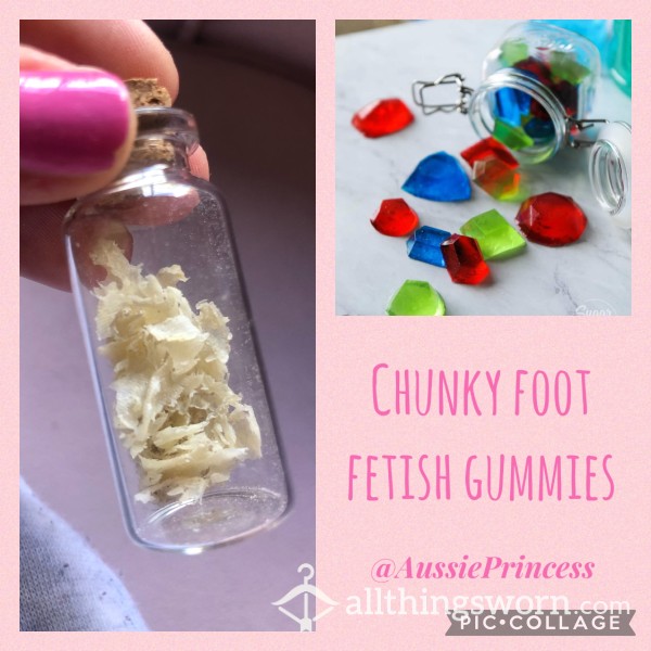 👣 Homemade Chunky Foot Fetish Gummies | Choose Your Flavour + Filling | SWEET Or SOUR Lollies