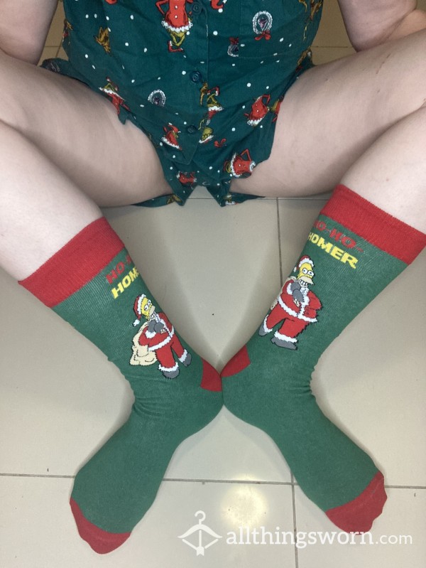 Homer Simpson Christmas Socks
