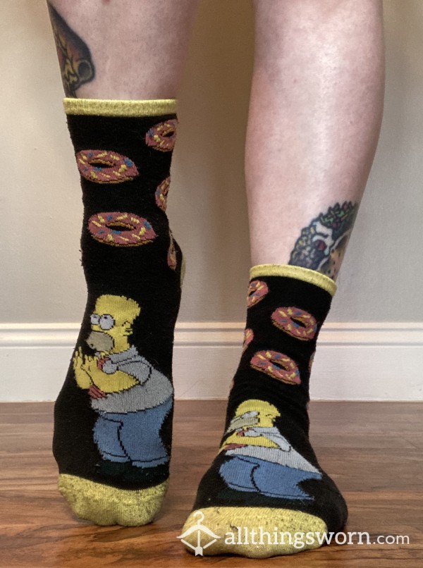 Homer Simpson Donut Socks