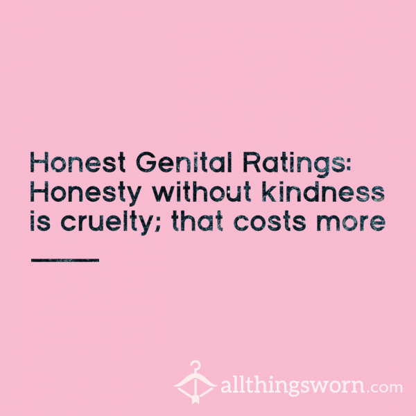 Honest Genital Ratings