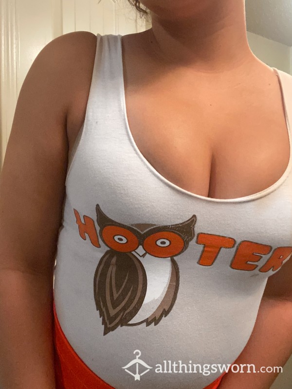 Hooters Girl Top🧡 Worn 48 Hours At Work