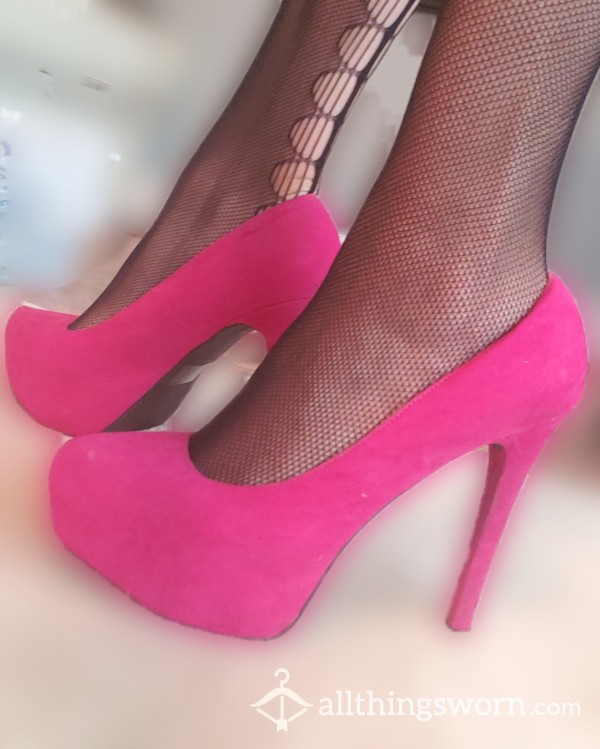 Hot Fuschia/pink Heels Size 9.5