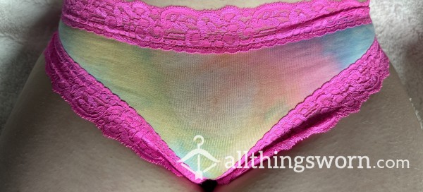 Hot Pink & Blue Swirl Thong Customizable
