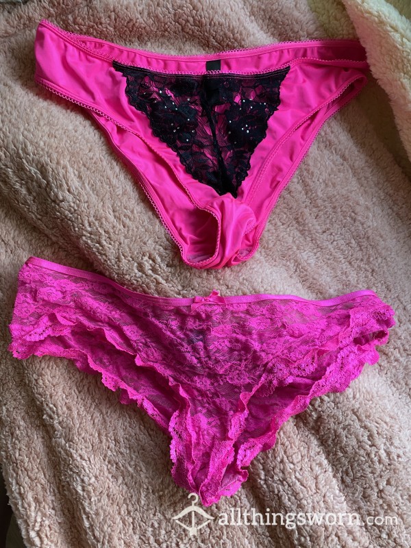Hot Pink Gently Used Panties Buy 1 Get 1 Free