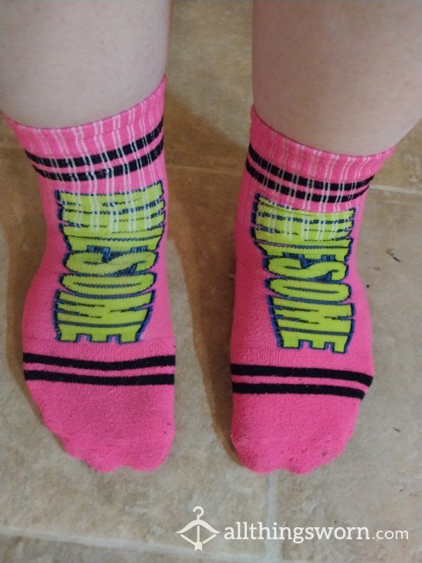 Hot Pink High Ankle Socks