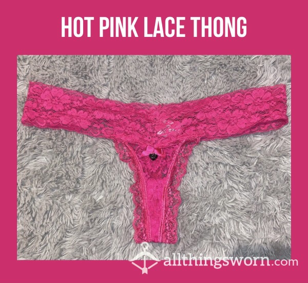 Hot Pink Lace Thong💖