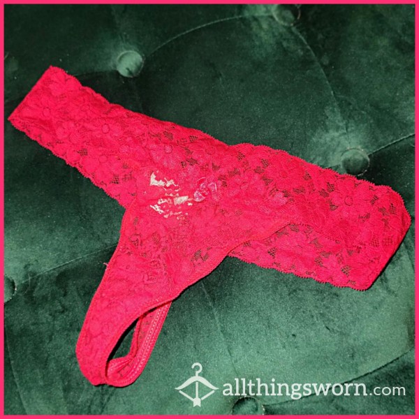 Hot Pink Lace Thong $25 ♡