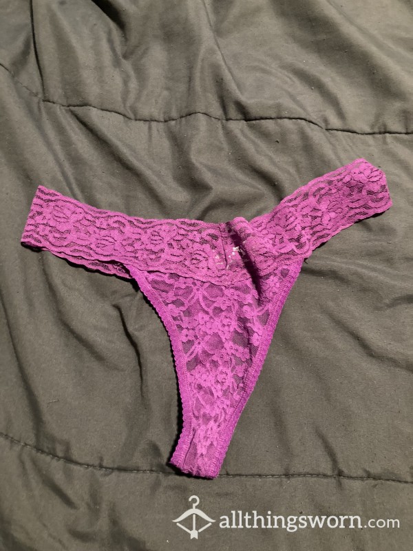 Hot Pink Laced Thong