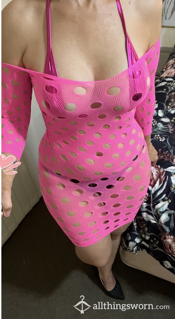 Hot Pink Net Dress