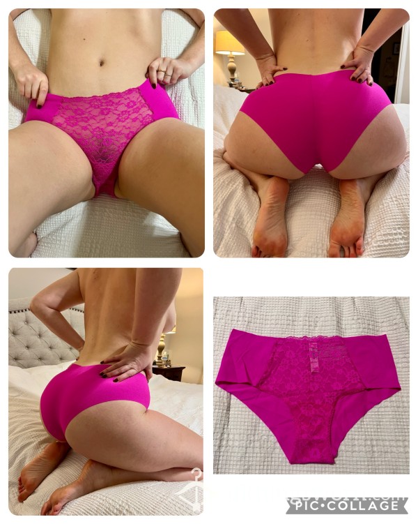 Hot Pink No-Show Lace Cheeky VS PINK Panties