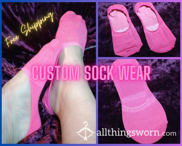 🔥 Hot Pink 💕 No Show Socks ✨ Worn For You 🥰