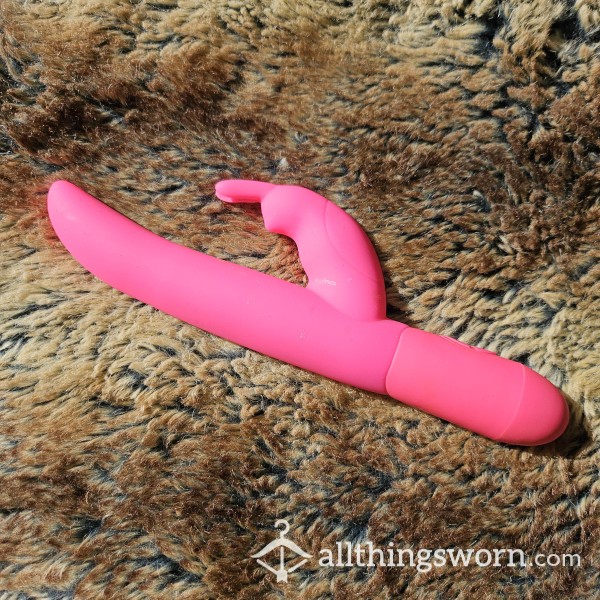 Hot Pink Rabbit Bunny Vibrator Dildo Silicone Waterproof 10 Modes Japanese Used Sex Toy 8.5 Inchs