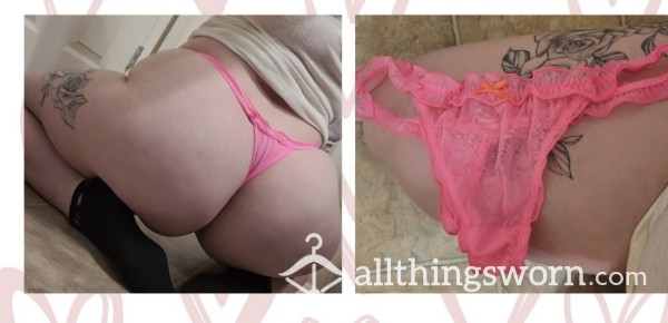 Hot Pink Ruffle Thong