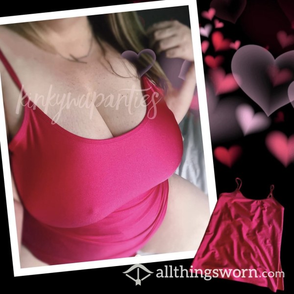 Hot Pink Satin Cami - Includes 48-hour Wear & U.S. Shipping