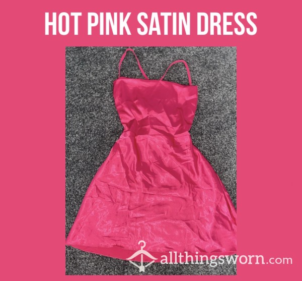 Hot Pink Satin Dress💖
