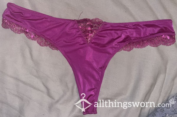 Hot Pink Silky Thongs