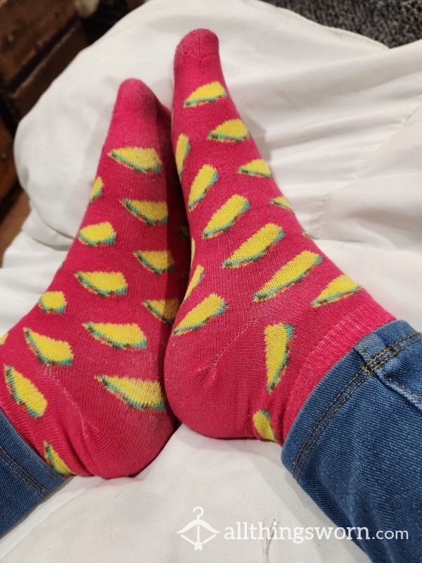Hot Pink Taco Socks