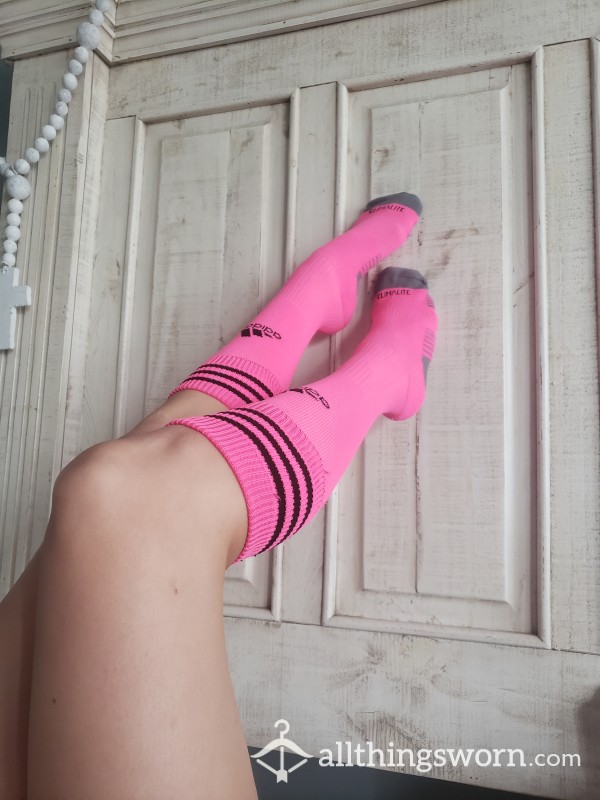 Hot Pink Tube Socks For Gym Wear. Gotta Feel Like The Cute Little Girl I Am Wherever I Go
