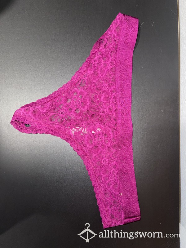 Hot Pink Victoria Secret Lace Thong 💞 (pay An Extra $5 To See Them On ;)