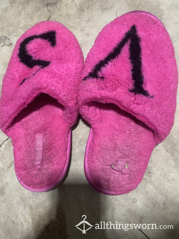 Hot Pink VS Slippers
