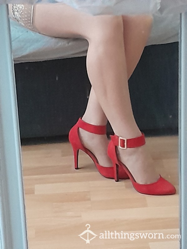 Hot, Red Strappy Heels