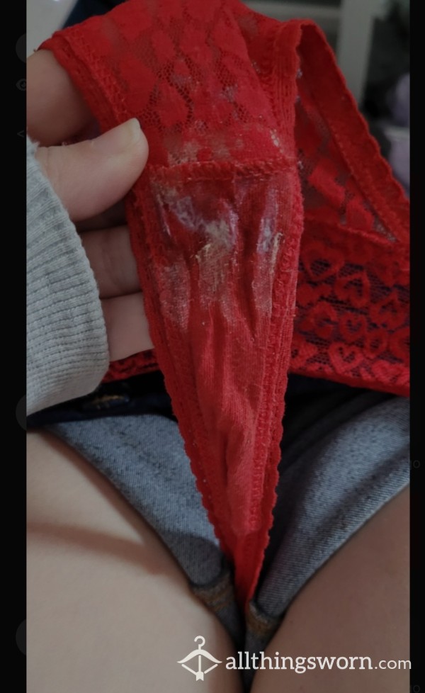 Hot, Saucy, Red Lacey Thong 👌