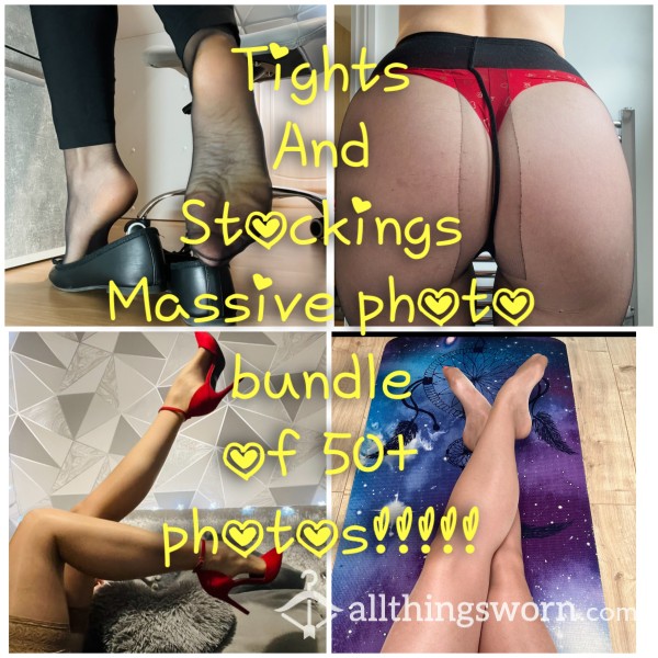 Huge Bundle Of 50+ Photos Of Me In Tights (nylons) And Stockings 🔥