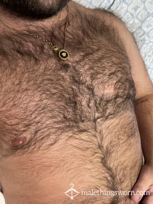 Huge Load On My Hairy Chest