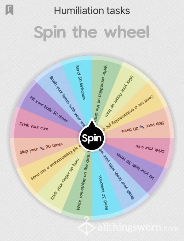 Humiliation Spin The Wheel