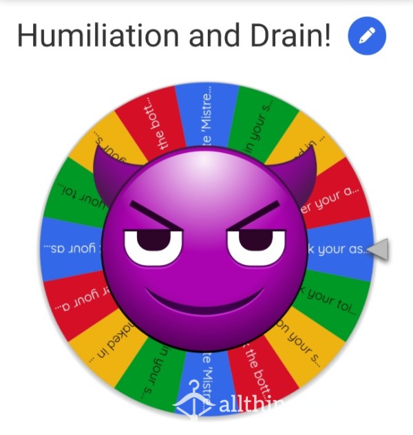 Humiliation Spin Wheel And DRAIN!! 😈😈😈
