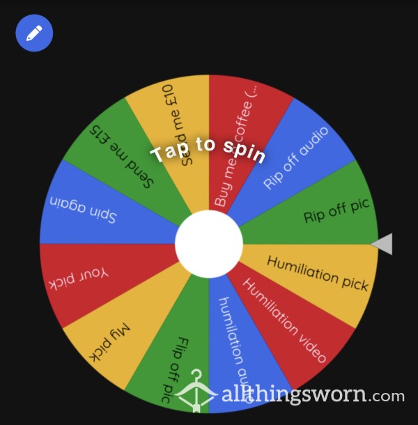Humiliation Spin Wheel