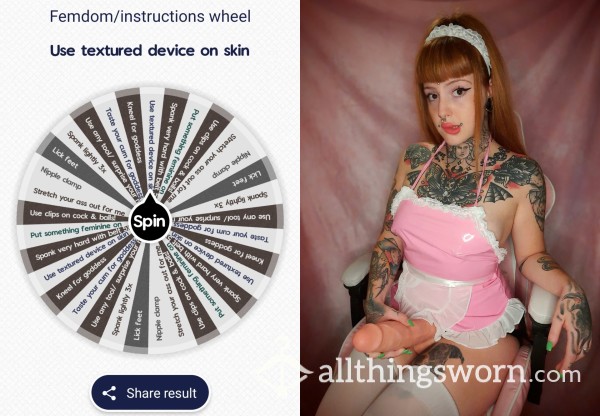 Humiliation Task Spin Wheel!