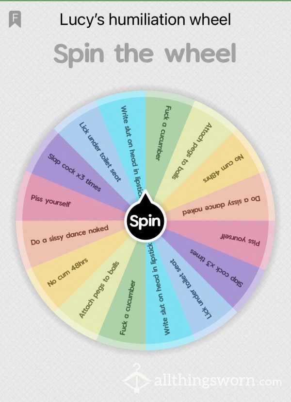Humiliation Wheel For Losers