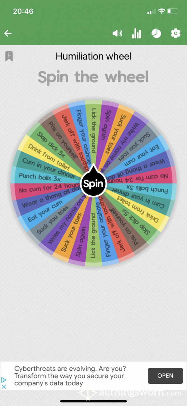Humiliation Wheel: Spin The Wheel Game Cuckold