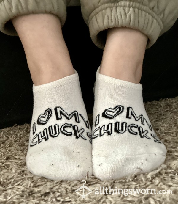 I ❤️ My Converse White No-Show Socks