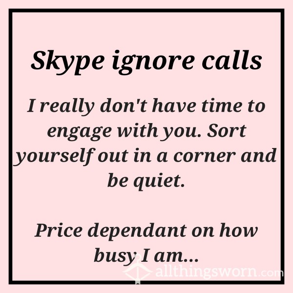 Ignore Calls