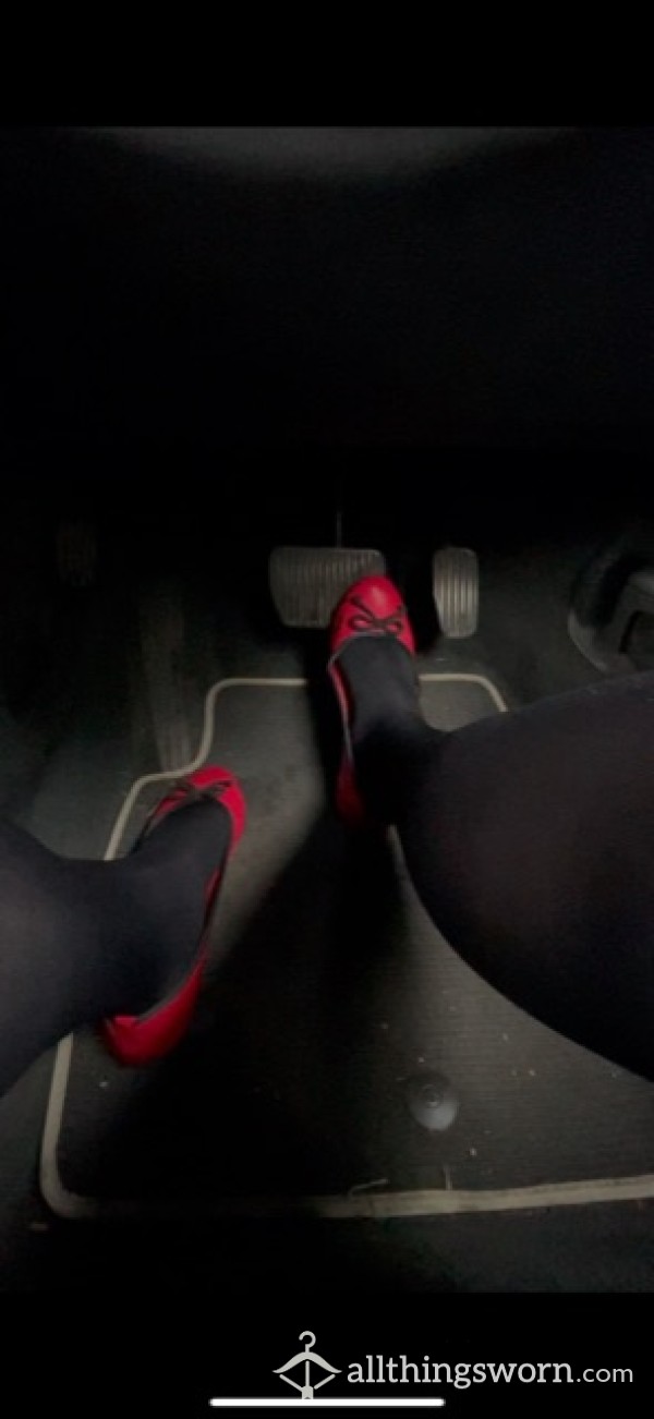 Ignore Driving Red Dolly Shoes