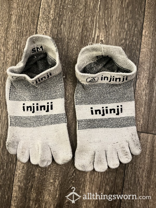 Injinji Women's Runner Toe Socks - Gray