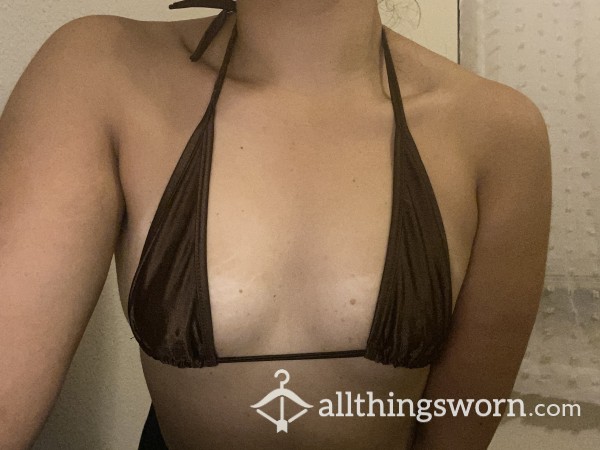 Itty Bitty Brown Bikini Bra