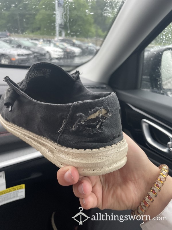 I’ve Worked 700+ Hours In These Shoes, They Are So Worn Out And So Smelly, They Have No More Soles, My Dog Chewed The Back Of The Shoe But If Your Looking For Something Gross You’ve Got The R