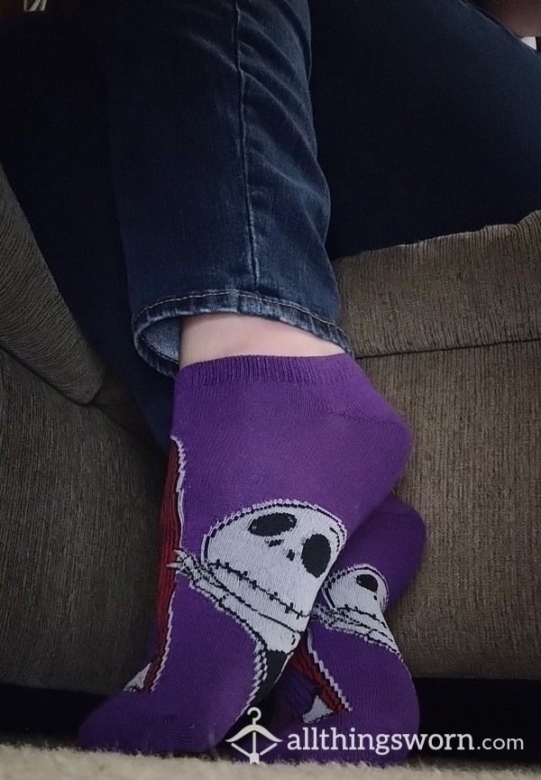 Jack & Sally NBC Purple Ankle Socks!