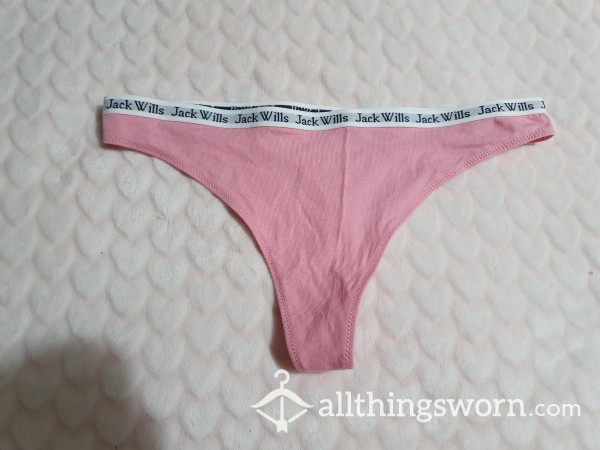 Jack Wills Pink Logo Thong