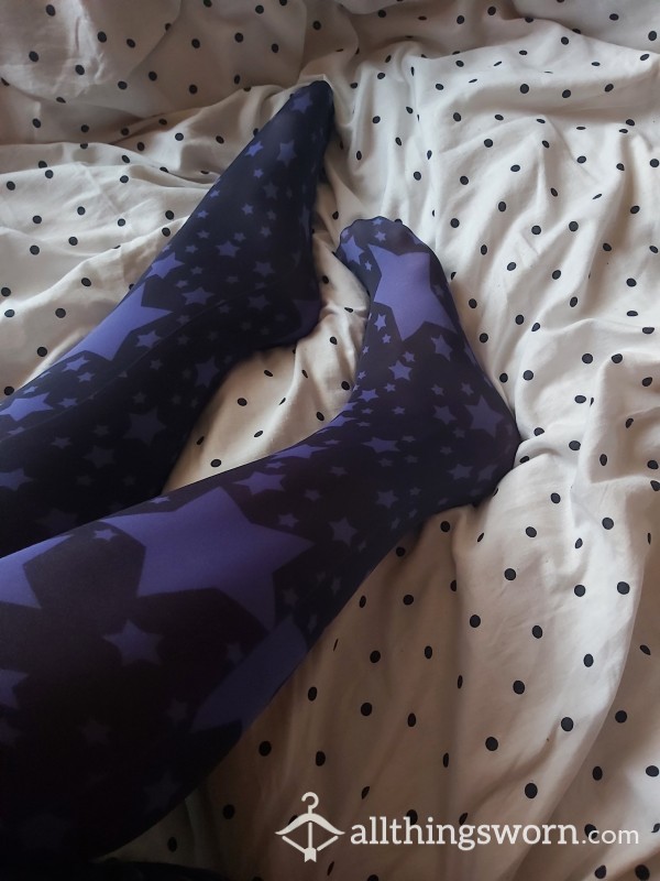 ***SOLD*** Jazzy Star Tights / Pantyhose Blue