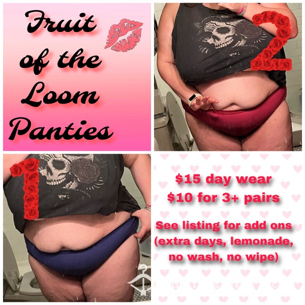 Worn JMS/Fruit Of The Loom Cotton Stained Panties - Variety Of Colors, Delicious Smell