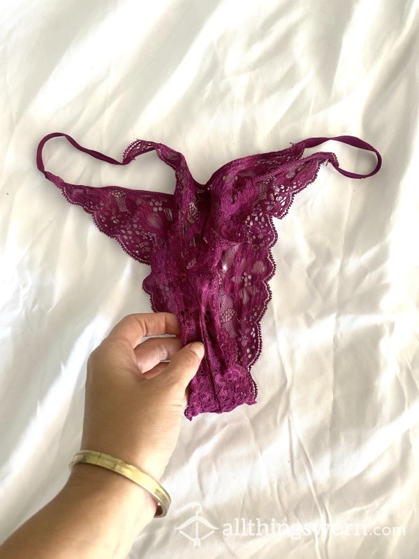Just Masturbated In Purple Lace Victorias Secret
