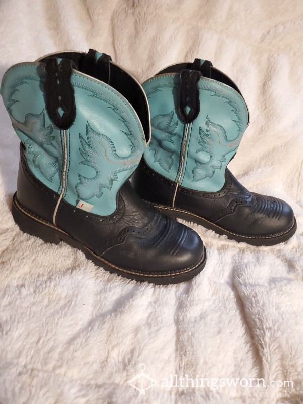 Justin Gypsy Gemma Leather Boots Size 10 Well Worn And Sweaty