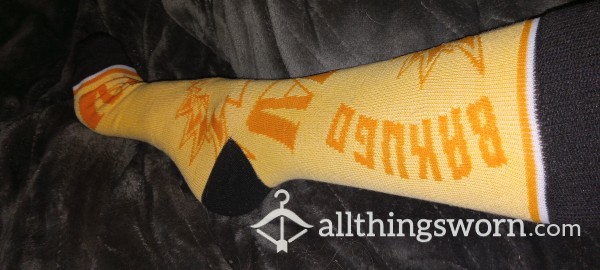 Katsuki Bakugo Orange Socks.  My Hero Academia.  Worn By Me Or Alpha!